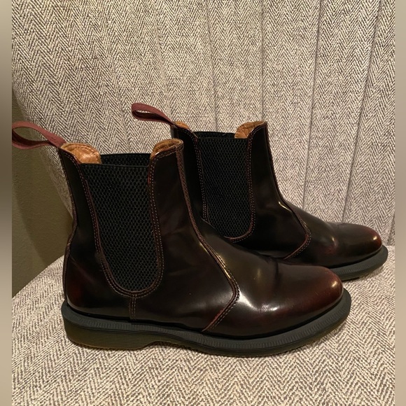 Dr. (Doc) Martens Chelsea Boots,  Cherry Red Slip On, US M 6 - Picture 1 of 7